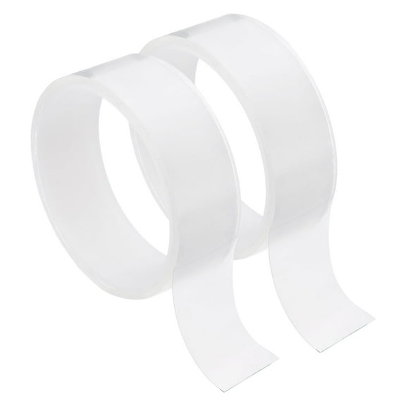 2Pcs Caulk Tape 12"×1.2" Waterproof Tape Not Go Moldy Transparent