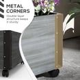 thumbnail image 2 of imerelez Gray Raised Garden Bed with Trellis and Wheels: Perfect for Vine Plants, Flowers, and Climbing - Ideal for Outdoor Planting, 2 of 9