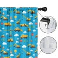 thumbnail image 4 of Blackout Kids Curtains,Cartoon Construction Vehicles Clouds Childrens Insulated Curtains Set Of 2,Bedroom Essentials,Toddler Room Decor 52"x84", 4 of 5