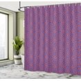 thumbnail image 4 of Ambesonne Abstract Shower Curtain, Geometric Concentric Motif, 69"Wx75"L, Dark Coral Royal Blue, 4 of 4