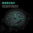thumbnail image 4 of BELUSHI New Swiss Movement Business Fashion Three-Eye Timing Leather Strap Watch Personality Men's Waterproof Quartz Watch, 4 of 6
