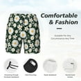 thumbnail image 5 of Xecao White Daisies and Bee for Men's Swimming Trunks Swim Trunks Quick Dry Swim Shorts with Mesh Lining Funny Swimwear Bathing Suits, 5 of 9