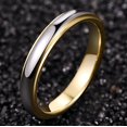 thumbnail image 3 of NUNCAD 4mm Tungsten Rings for Men Women Gold Silver Two-Tone Wedding Bands Step Edges Comfort Fit Size 5-12, 3 of 5