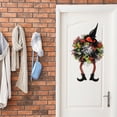 thumbnail image 5 of Halloween Wreaths for Front Door, Halloween Witch Wreath Black Wreath with Hat Witches Legs Ball Ornaments, Halloween Door Wreath Black Witch Wreath for Door,Porch,Window,Indoor and Outdoor Decor, 5 of 8