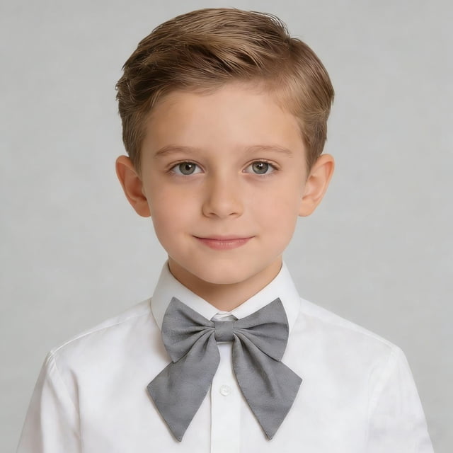 hengsof Childrens Solid Color Neck Tie for School Uniform, Adjustable Bow Tie for Dress Shirt, Academic Formal Wear Accessory