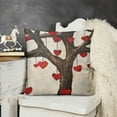 thumbnail image 2 of Valentines Day Red Heart Tree Decor Holiday Farmhouse Pillow Case Decoration for Home Sofa Couch, 2 of 5
