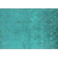 thumbnail image 1 of Ahgly Company Machine Washable Indoor Rectangle Oriental Turquoise Blue Industrial Area Rugs, 8' x 12', 1 of 4
