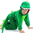 thumbnail image 4 of Disfraz de dinosaurio Kugurumi para niños, disfraz de Cosplay para niños, verde y negro, fiesta escolar, juego de rol para estudiantes, 4 of 4