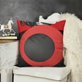 thumbnail image 2 of YINGXI Throw Pillow Covers Red and Gray Black White Grey Modern Abstract ative Pillow Cases Home Square Pillowcases 24x24in, 2 of 5