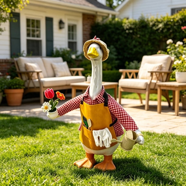 Gardener Theme Porch Gooses Decoration Costumes Set Outdoor Garden Gooses Dress Up Outfit For Porch Decoration