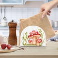 thumbnail image 6 of Red Mushrooms Acrylic Napkin Holder Clear Paper Tissue Dispenser Kitchen Dining Room Bathroom Party Hotel, 6 of 8