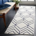 thumbnail image 2 of SAFAVIEH Adirondack Caitriona Geometric Squares Runner Rug, Light Grey/Navy, 2'6" x 8', 2 of 11
