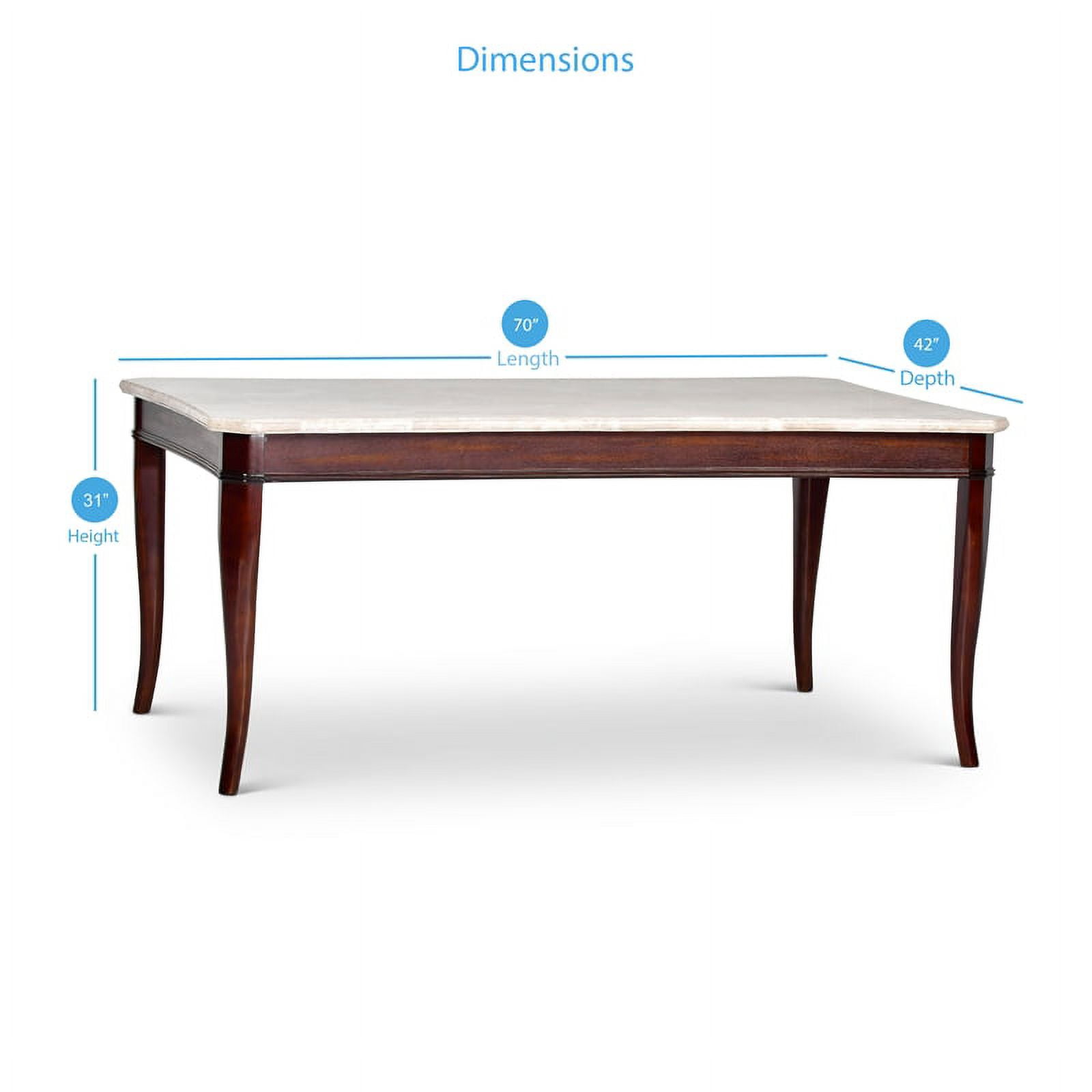 Marseille Marble Top Dining Table in Cherry Walmart