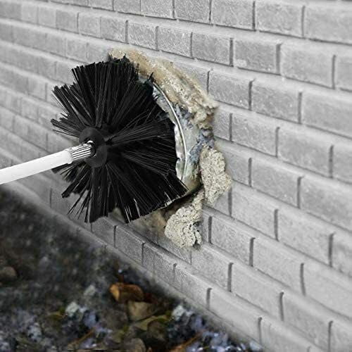 35 Feet Dryer Vent Cleaner Kit, Dryer Duct Cleaning Kit, Includes 8 Flexible Rods, Synthetic Brush Head, Flexible Lint Remover