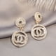 thumbnail image 4 of Pendientes de plata estilo Cc Pendientes de tendencia de temperamento de gama alta Joyería de tendencia deslumbrante, 4 of 5
