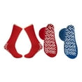 thumbnail image 6 of Nobles XXXL Extra Wide Bariatric Non Skid Slipper Socks for Swollen Feet and Edema -XXXL Extra Wide (4 Pairs 3 Red 1 Blue), 6 of 6
