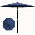 thumbnail image 1 of YUSAZENS 9FT Outdoor Patio Umbrella Push Button Tilt 8 Sturdy Ribs Blue, 1 of 8