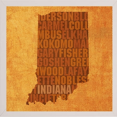 frame usa indiana state words framed print 11 75 x11 75 by david
