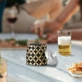 thumbnail image 5 of Yayeee Ashtray with Lid for Cigarette Smokeless Stainless Steel Home Ash Holder, Black Geometric, 5 of 7