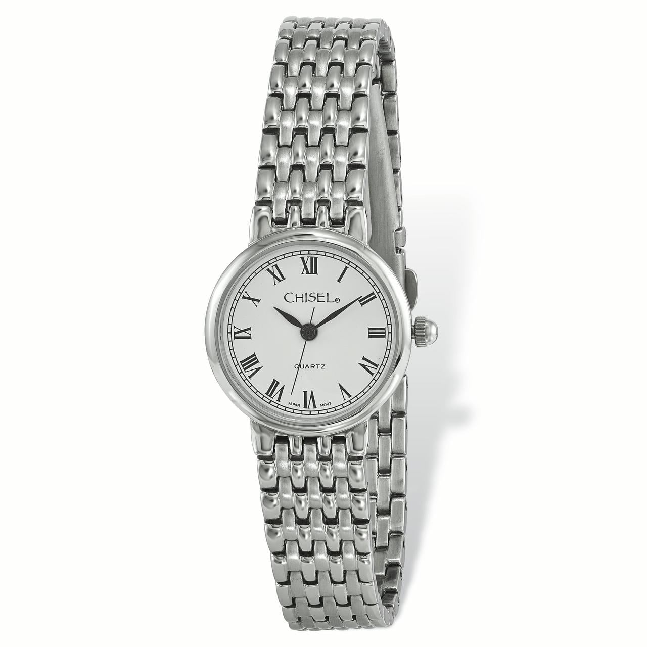 Ladies Chisel Stainless Steel White Dial Watch - Walmart.com
