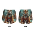 thumbnail image 5 of Lsque Pond Meditating Tiger Printed Women's Running Shorts with Liner Pockets,Elastic Quick Dry Workout Athletic Gym Yoga Shorts,Womens High Waist Shorts-XX-Large, 5 of 9