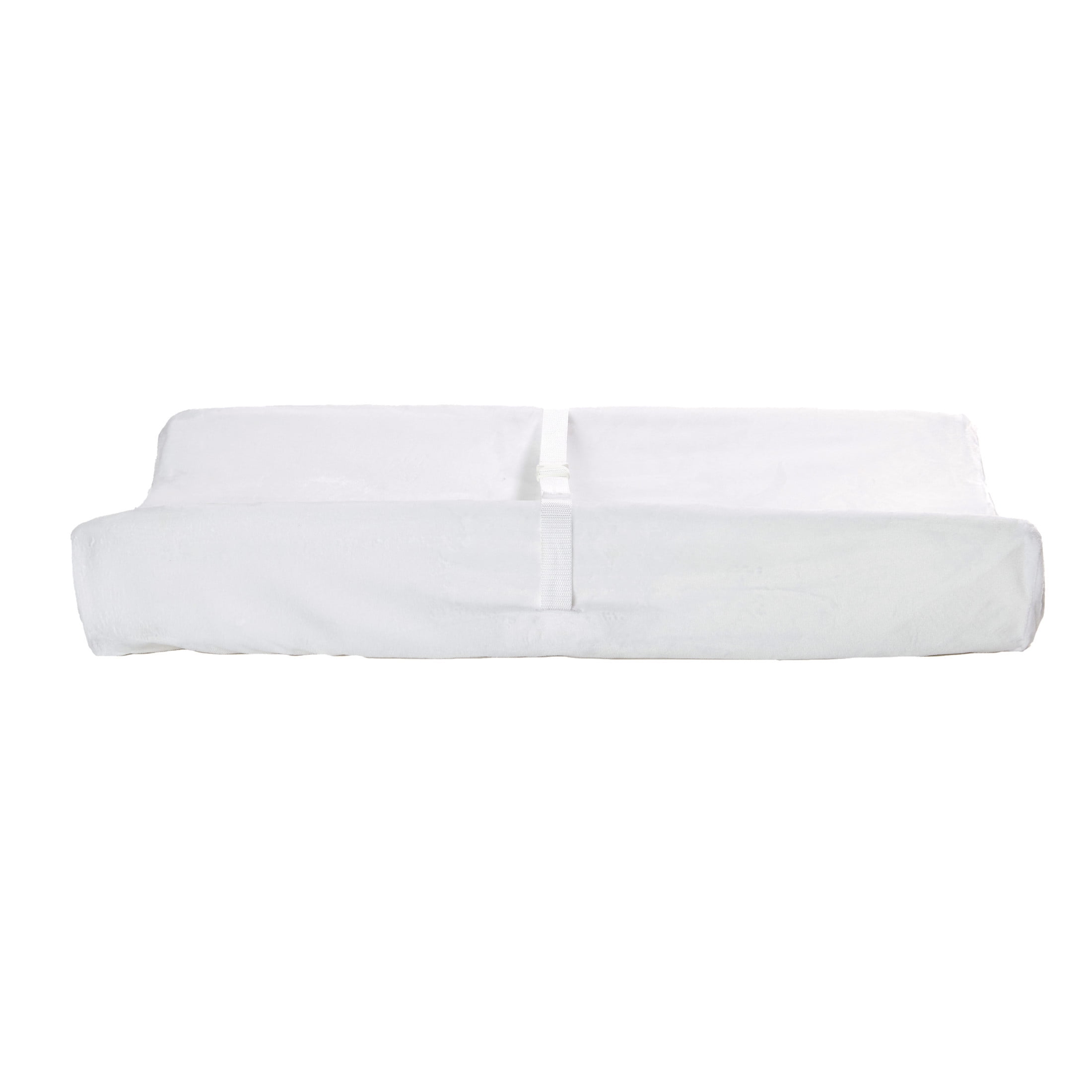 Badger Basket Badger Basket Contoured Foam Diaper Changing Pad with Removable Cover for Babies, White