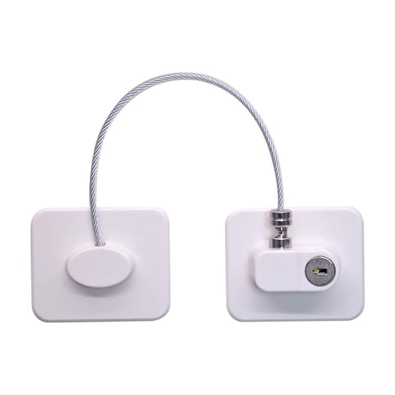 Hecnuo,Cabinet Lock For Refrigerator Oven Door Window,White Fridge Lock 2 Pack Keys No Drill,For Locking Cabinet Or Drawer Securely