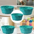 thumbnail image 4 of QUTETN Basket Basket Woven Easter Storage Round Egg Basketsfruit Small Wicker Bread Largetop Table Display Desktop Snack, 4 of 11