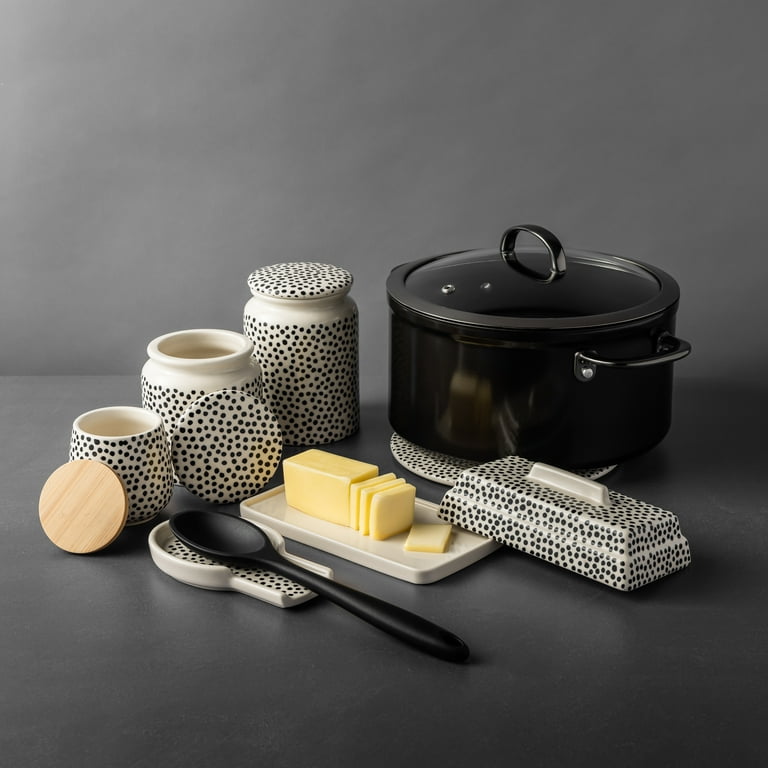 Thyme & Table 10 Piece Ceramic Kitchen Organization Canister Set