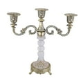 thumbnail image 5 of CoudarTitie 3 Arms Candle Holder Candle Stand Decorative Metal and Glass Modern Candlestick Bronze, 5 of 9