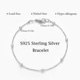 thumbnail image 6 of Turandoss Italian S925 Sterling Silver Bracelet for Women Satellite Bead Chain Bracelet 7.5 inch Sturdy Hypoallergenic Solid 925 Sterling Silver Chain Bracelets Jewelry Gifts for Women, 6 of 8