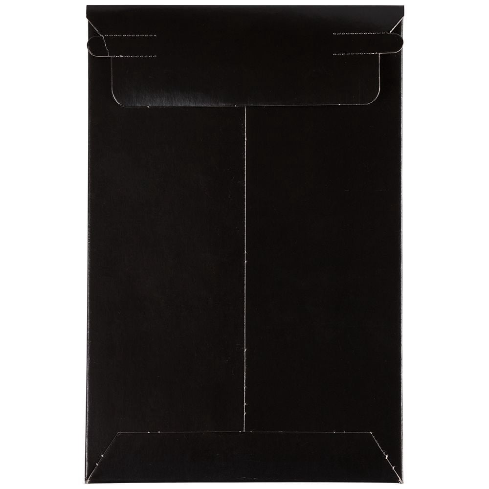JAM Paper Photo Mailer Envelope, Paper, 6x9, Black, Peel & Seal, 1/Pack