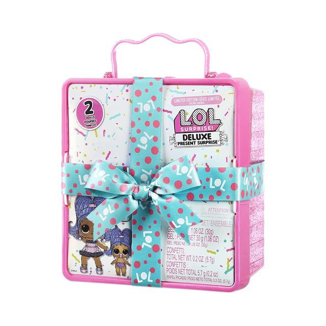 LOL Surprise Deluxe Present Surprise, Serie 2 Tema de fiesta de pijamas, muñeca y hermana pequeña L.O.L. Surprise! 576419C3