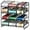 Black, variant on 4 Tiers Stackable Can Rack Organizer, Wear-resistant Upgrade Beverage Food Can Dispenser Holder Holds up to 48 Cans for Kitchen Cabinet and Pantry (Silver)