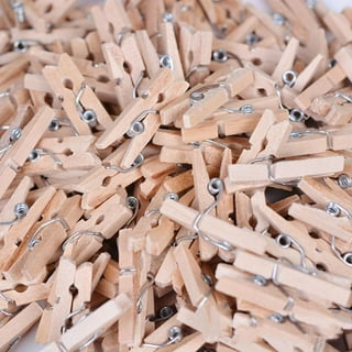 Close Natural Wooden Craft Clips Stock Photo 2224974293