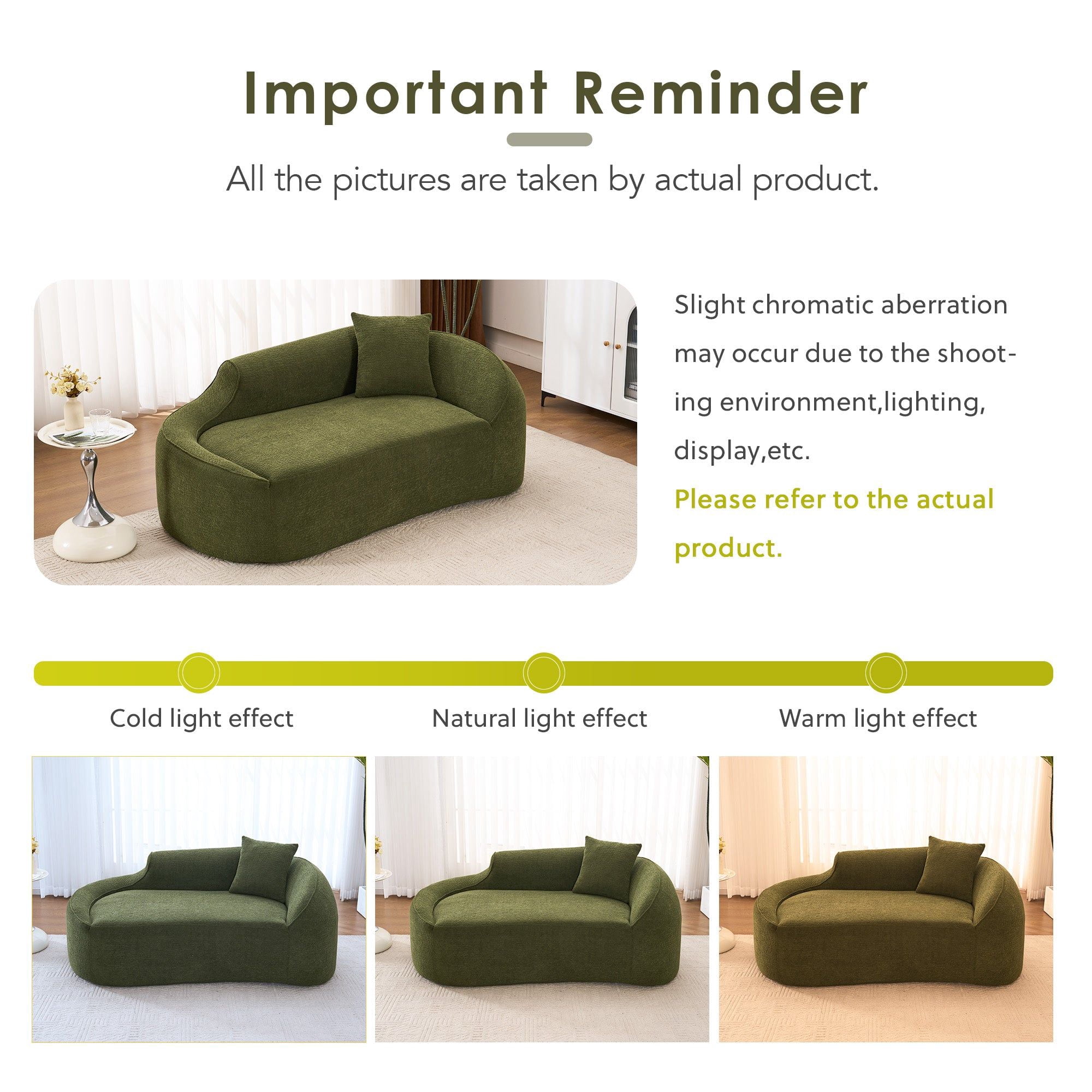 Sailvan Compression Curved Chaise Longue Loveseat Sofa Bed with 1 Pillow