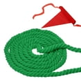 thumbnail image 1 of Unique Bargains 15 Feet Tug of War Rope for Adults Teen 3-Strand Natural Twisted Cotton Rope with Flag Green, 1 of 7