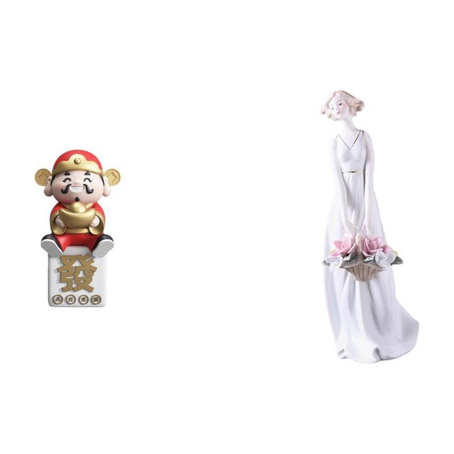 Figura de escritorio,Figura de Dios de la Fortuna de dibujos animados,regalo Feng Shui,Figura de escritorio,Estatua de niña linda de escritorio,adorno nórdico moderno,Figura de niña en la
