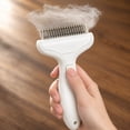 thumbnail image 5 of Dematting Comb for Dogs and Cats, Undercoat Rake Pet Brush for Long Hair, Dual-Sided Pet Grooming Brush Removes Tangles Knots and Loose Fur, Deshedding Grooming Tool, 5 of 5