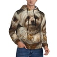 thumbnail image 2 of Fotbe Men's Hoodie with Regal Dog In Royal Attire Pattern - Kangaroo Pocket Pullover Hooded Sweatshirt, Perfect for Daily Wear, Travel, and Home-Small, 2 of 7