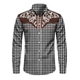thumbnail image 3 of Kiijoy Toddler Boys Western Cowboy Long Sleeve Shirt Casual Party Button Down Shirt, Black, 3-4 Years, 3 of 3