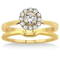 thumbnail image 2 of 0.50 carat Bridal set Halo with Round Cut diamond in 10k Yellow Gold, 2 of 2