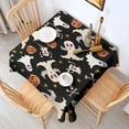thumbnail image 2 of Halloween Ghosts Pumpkins and Stars Square Tablecloth,Waterproof Square Table Cover,Wipeable Spillproof Washable Table Cover for Home Kitchen Party Decor 60"x60"(152x152cm), 2 of 6