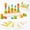 multicoloured, variant on Montessori Wooden Stacking Columns Toy - Color Sorting & Pattern Matching Educational Puzzle for Toddlers, Fine Motor Skills Development