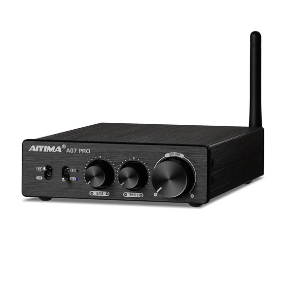 [Upgraded] AIYIMA A07 Pro TPA3255 Power Amplifier Bluetooth 5.2 300Wx2 HiFi Class D Stereo Digital Audio Amp 2.0 Sound Amplifier with Bass Treble Cont