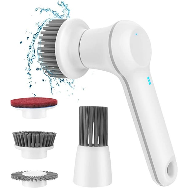 Electric Spin Scrubber, 4 Replaceable Cleaning Brush Heads Cordless