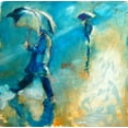 thumbnail image 2 of Hoffman, Kate 26x26 Black Ornate Wood Framed with Double Matting Museum Art Print Titled - Rain, 2 of 4