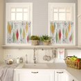 thumbnail image 4 of 3 Piece Geometric Diamond Vintage Kitchen Curtains, Tier and Valance Rod Pocket Window Curtains Set Mid Century Cafe Curtains for Kitchen Valances Window Treatment 54X18in+27x36in×2, 4 of 5