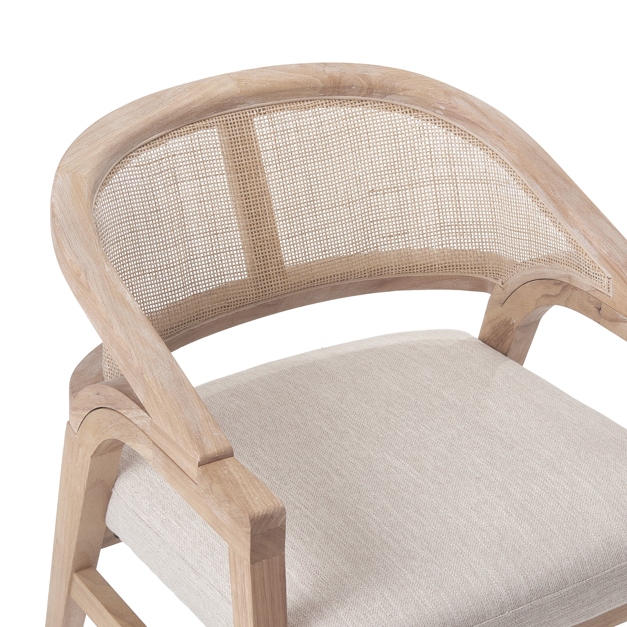 Christopher Knight Home Modern Dining Arm Chairs with Cane Back, Wood Frame, Natural, Set of 4