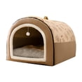 thumbnail image 4 of Casa para perros, tienda para perros, refugio para mascotas, nido suave y cálido, cama para perrera para suelo al aire libre, invierno, 4 of 9